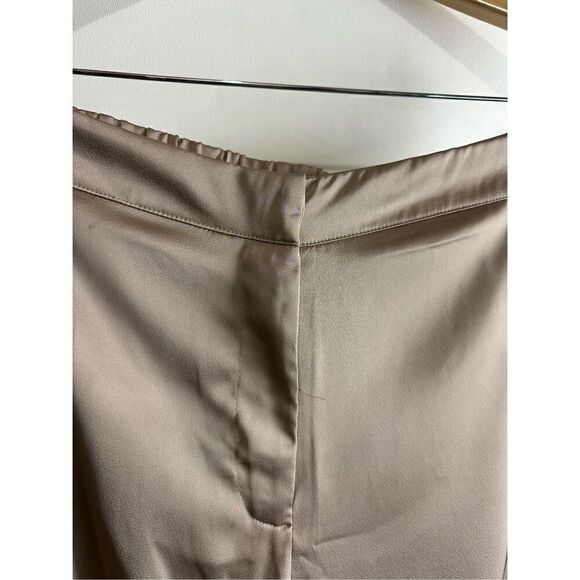 Taupe satin cargo joggers - Picture 6 of 12